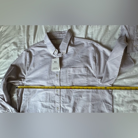 Free Assembly Men's Striped brown, white Shirt - Picture 6 of 9